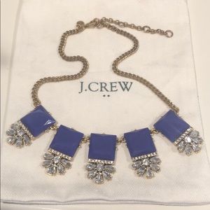 Jcrew blue, gold and crystal necklace